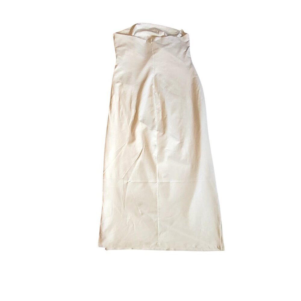 White Strapless Maxi Dress XXL By A New Day Elastic strapless top for secure fit